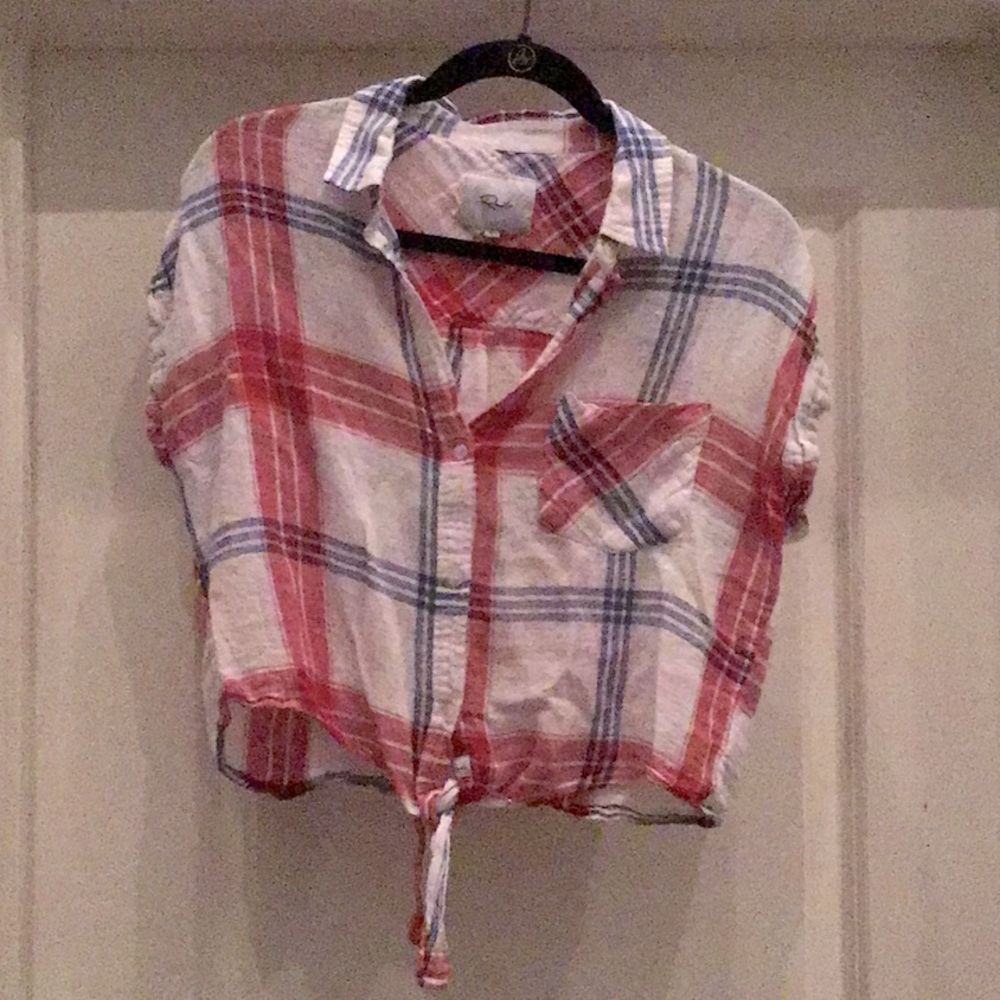 Rails brand button down cropped shirt